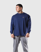 Classic Flag Long Sleeve Big T-Shirt - Navy