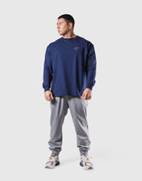 Classic Flag Long Sleeve Big T-Shirt - Navy