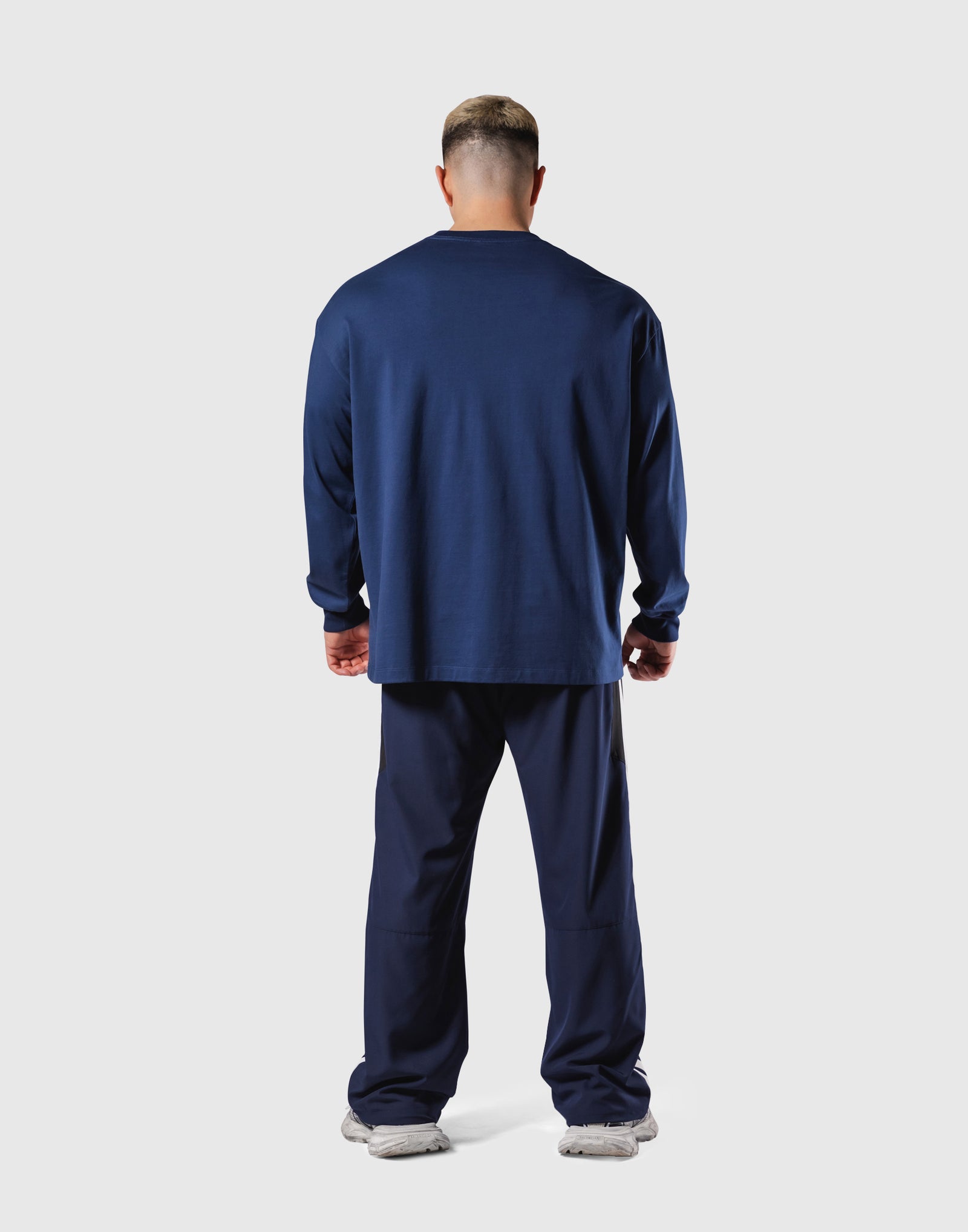 Metal Logo Big Long T-Shirt - Navy – LÝFT