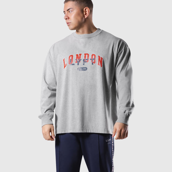 Vintage London Logo Long T-Shirt - Grey – LÝFT