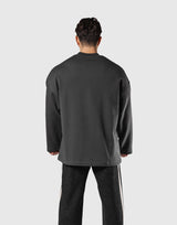 Oversize V-Neck Sweat Shirt - D.Grey