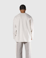 Oversize V-Neck Sweat Shirt - Ivory