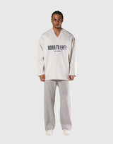 Oversize V-Neck Sweat Shirt - Ivory