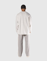 Oversize V-Neck Sweat Shirt - Ivory