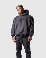 Old English Extra Wide Pullover Hoodie - Ash