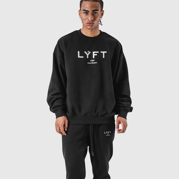 LÝFT Oversize Crew Neck Sweat - Black