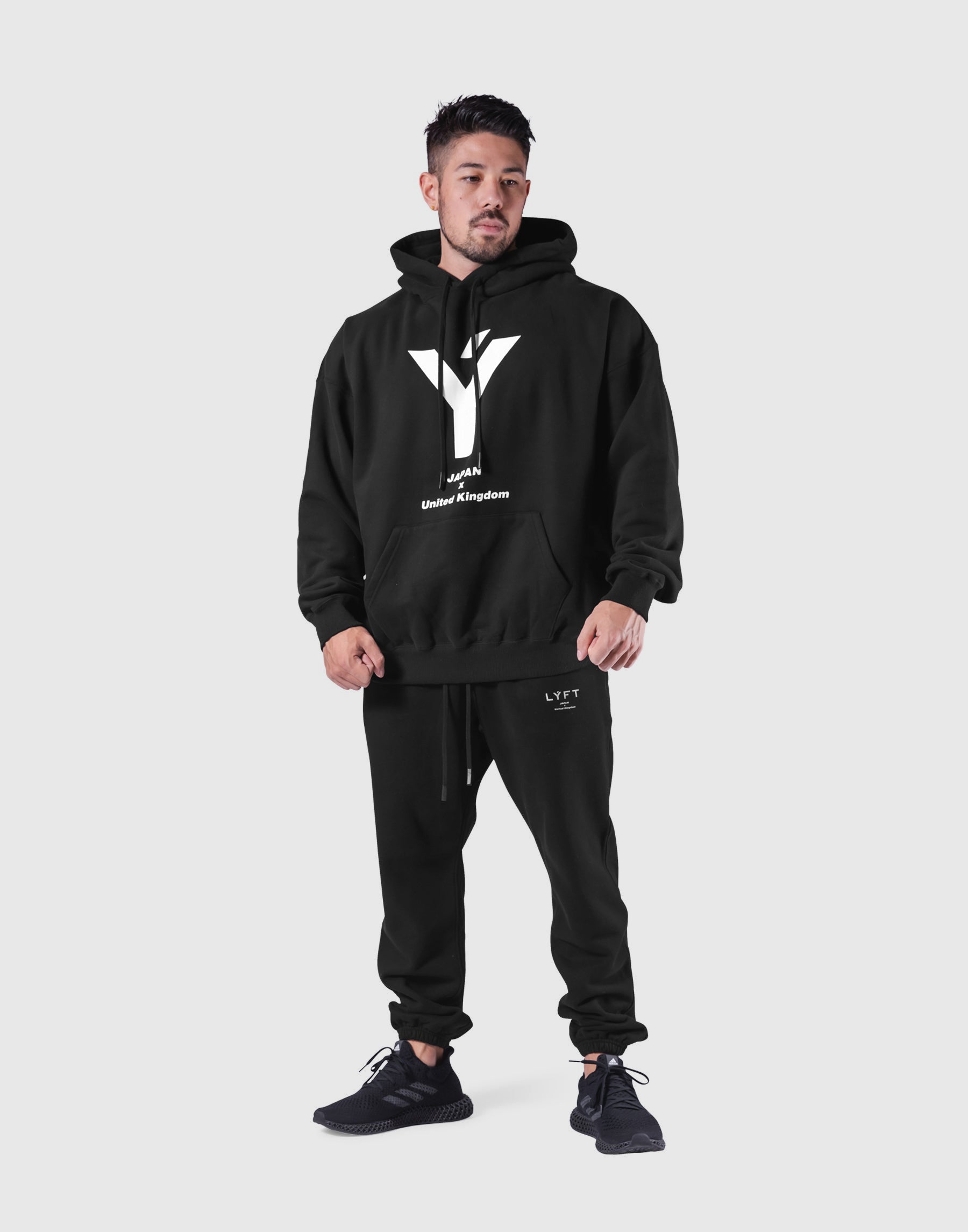 LYFT フーディーパンツセットアップ ブラックXS LYFT フーディーパンツセットアップ ブラックXS LÝFT Oversize Sweat