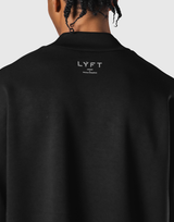 Oversize Mock Neck Pullover - Black