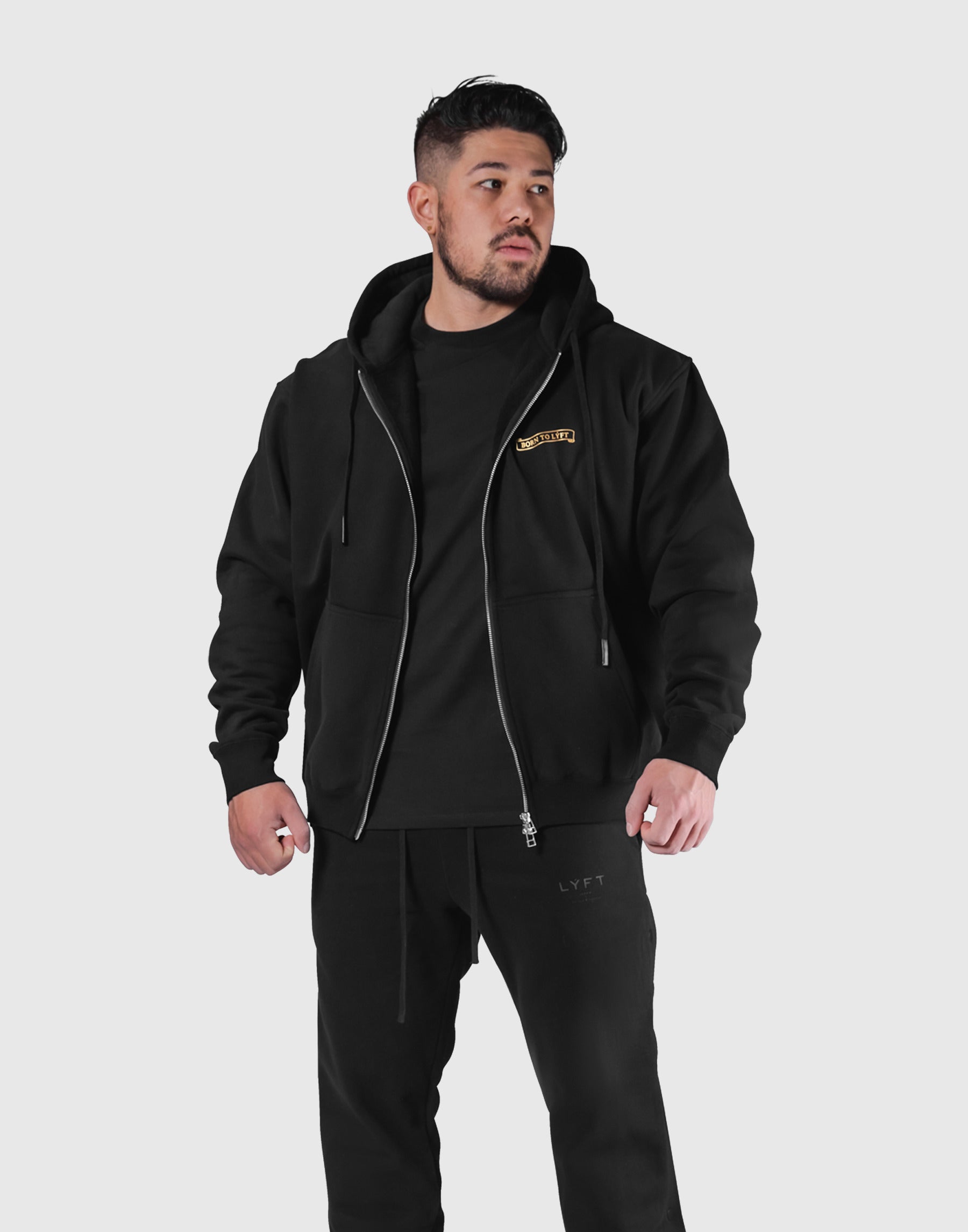 Classic Flag Zip-Up Hoodie - Black – LÝFT