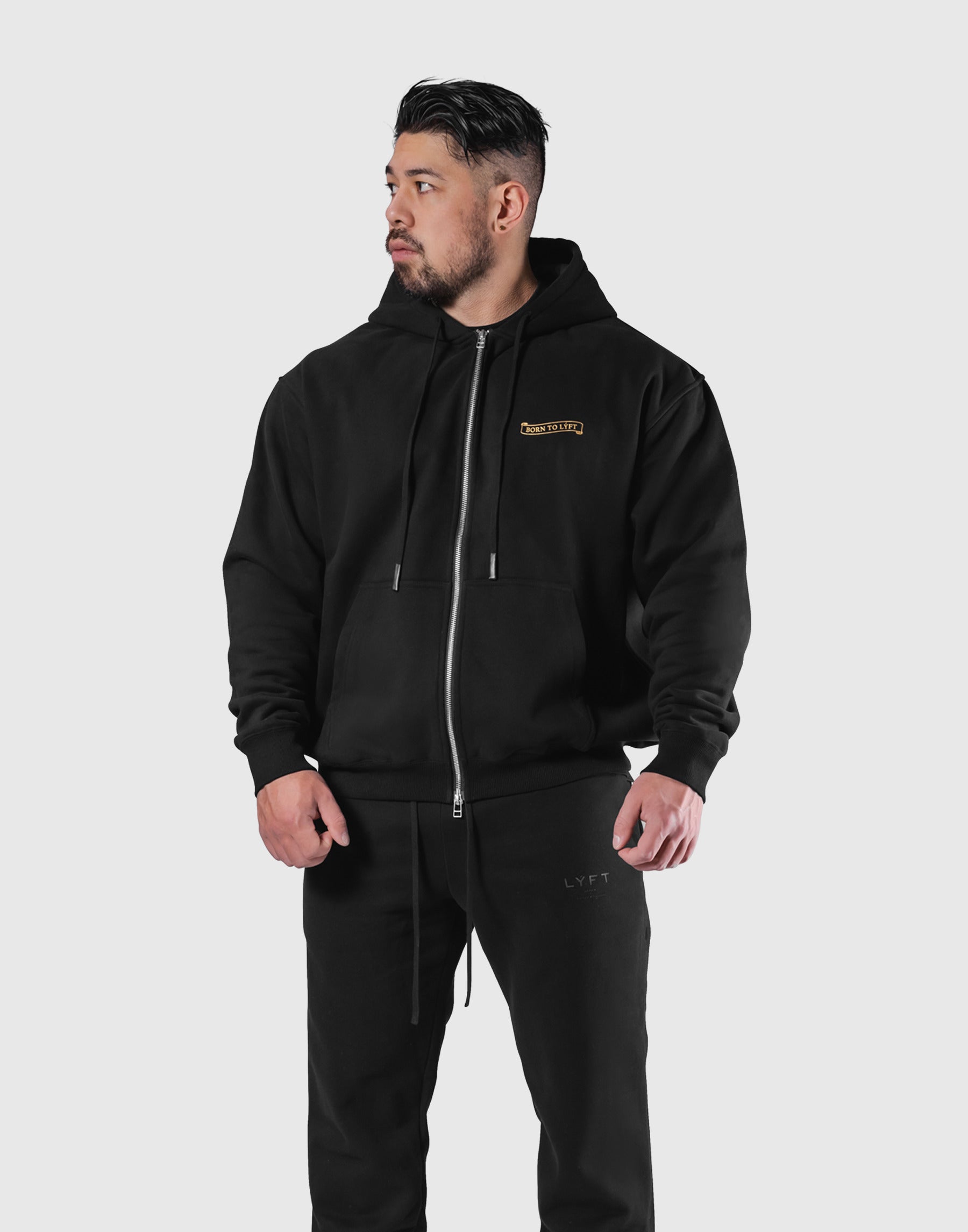 Classic Flag Zip-Up Hoodie - Black – LÝFT