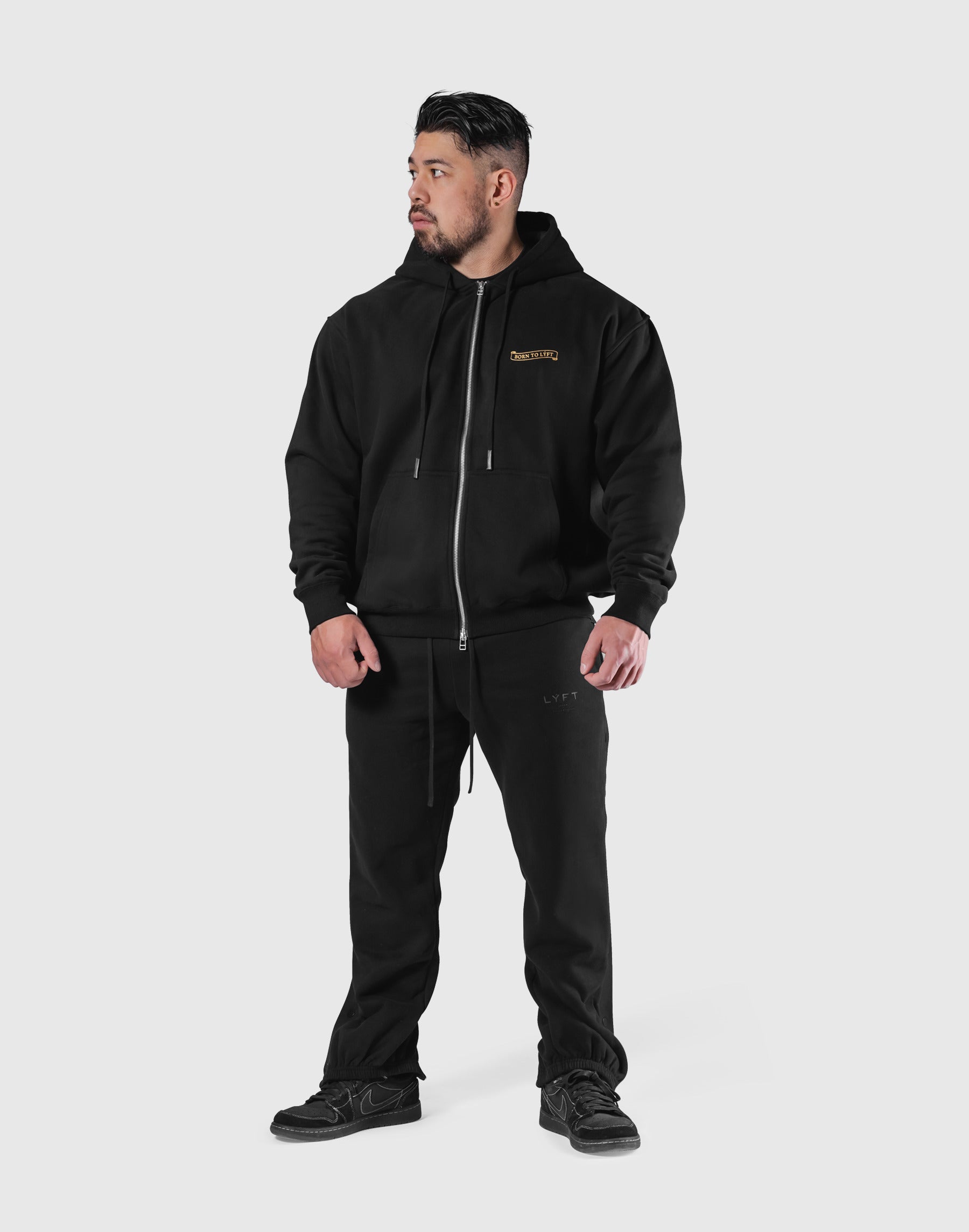 Classic Flag Zip-Up Hoodie - Black – LÝFT