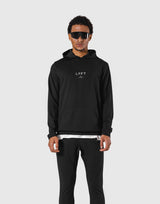 Standard Fit Stretch Pullover Hoodie - Black