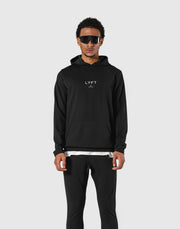 Standard Fit Stretch Pullover Hoodie - Black