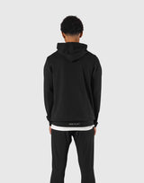 Standard Fit Stretch Pullover Hoodie - Black