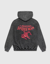 SPIDER-MAN Back Print Vintage Hoodie - Black
