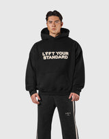 Pile Wappen Oversize Hoodie - Black