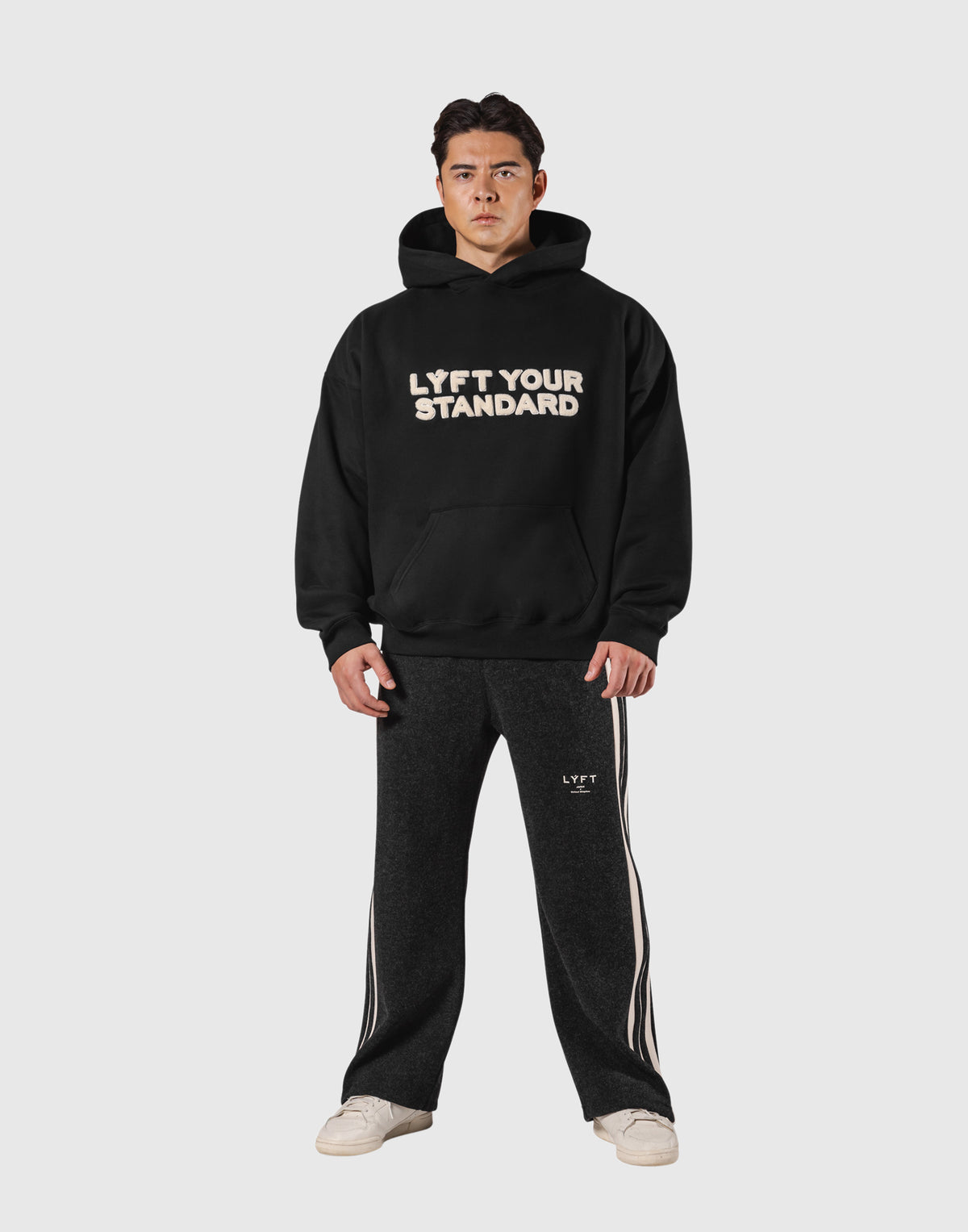 Pile Wappen Oversize Hoodie - Black