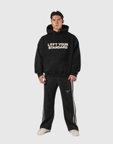 Pile Wappen Oversize Hoodie - Black