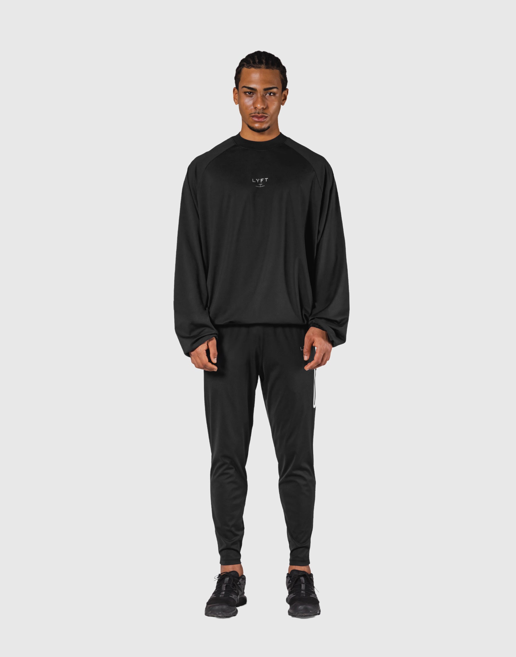 2Way Stretch Relaxed Pullover Tops - Black – LÝFT
