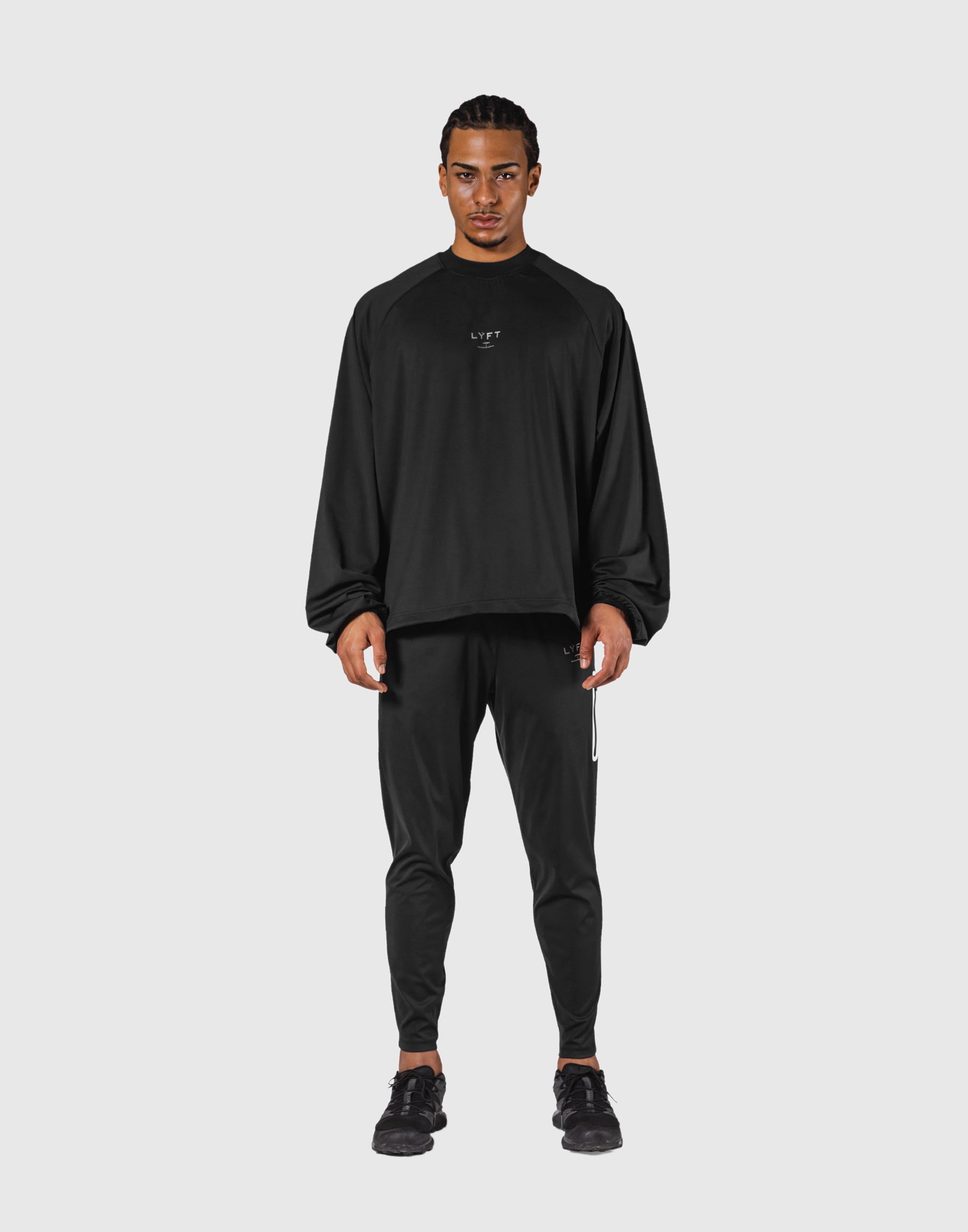 2Way Stretch Relaxed Pullover Tops - Black – LÝFT