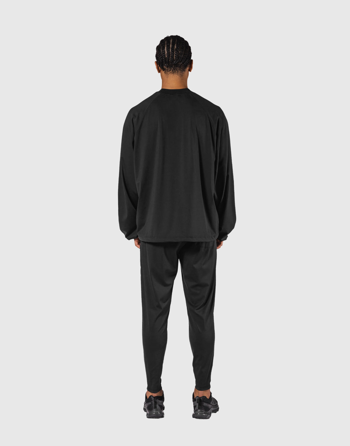 2-Way Stretch Relaxed Pullover Top - Black