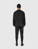 2-Way Stretch Relaxed Pullover Top - Black