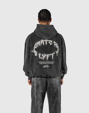Splash Ring Vintage Oversize Hoodie - Black