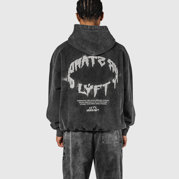 トップス LYFT SPLASH RING VINTAGE OVERSIZE HOODIE Splash Ring Vintage Oversize Hoodie - Black – LÝFT