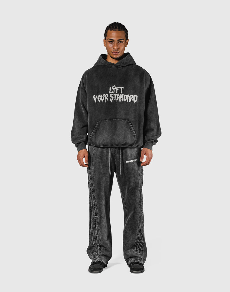 Splash Ring Vintage Oversize Hoodie - Black – LÝFT