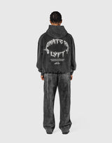 Splash Ring Vintage Oversize Hoodie - Black