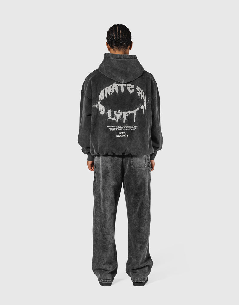 トップス LYFT SPLASH RING VINTAGE OVERSIZE HOODIE Splash Ring Vintage Oversize Hoodie - Black – LÝFT