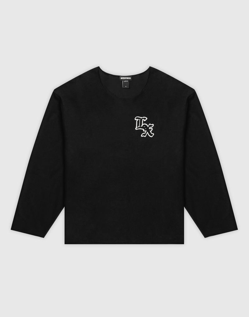 LÝFT × XXX LIMITED CUT-OFF LONG T-SHIRT LÝFT × XXX Limited Cut-Off Long T-Shirt - Black
