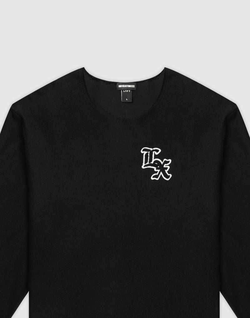 LÝFT × XXX LIMITED CUT-OFF LONG T-SHIRT LÝFT × XXX Limited Cut-Off Long T-Shirt - Black