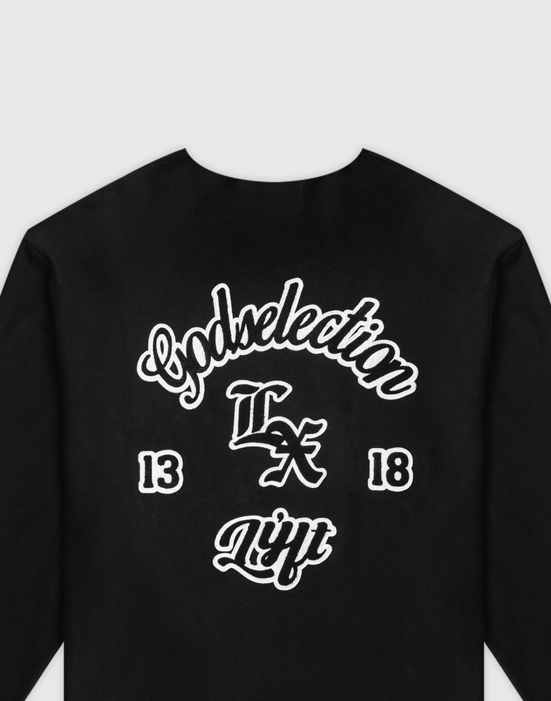 リ*了様 LÝFT × XXX LIMITED BASEBALL SHIRT M LÝFT × XXX Limited Cut-Off Long T-Shirt - Black