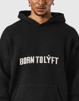 BTL Double Jacquard Knit Hoodie - Black