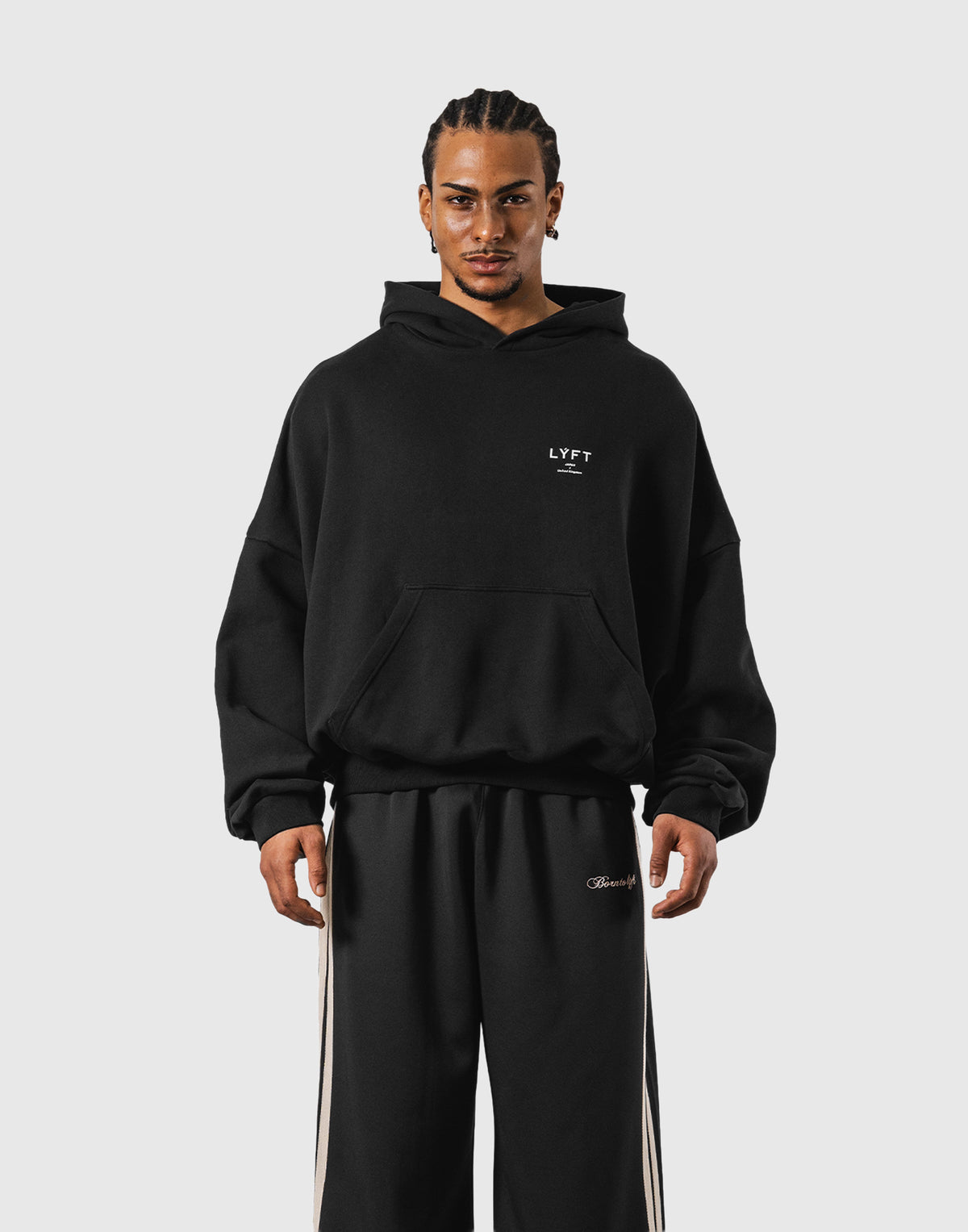 Back Ring Oversize Sweat Hoodie - Black