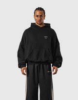 Back Ring Oversized Sweat Hoodie - Black