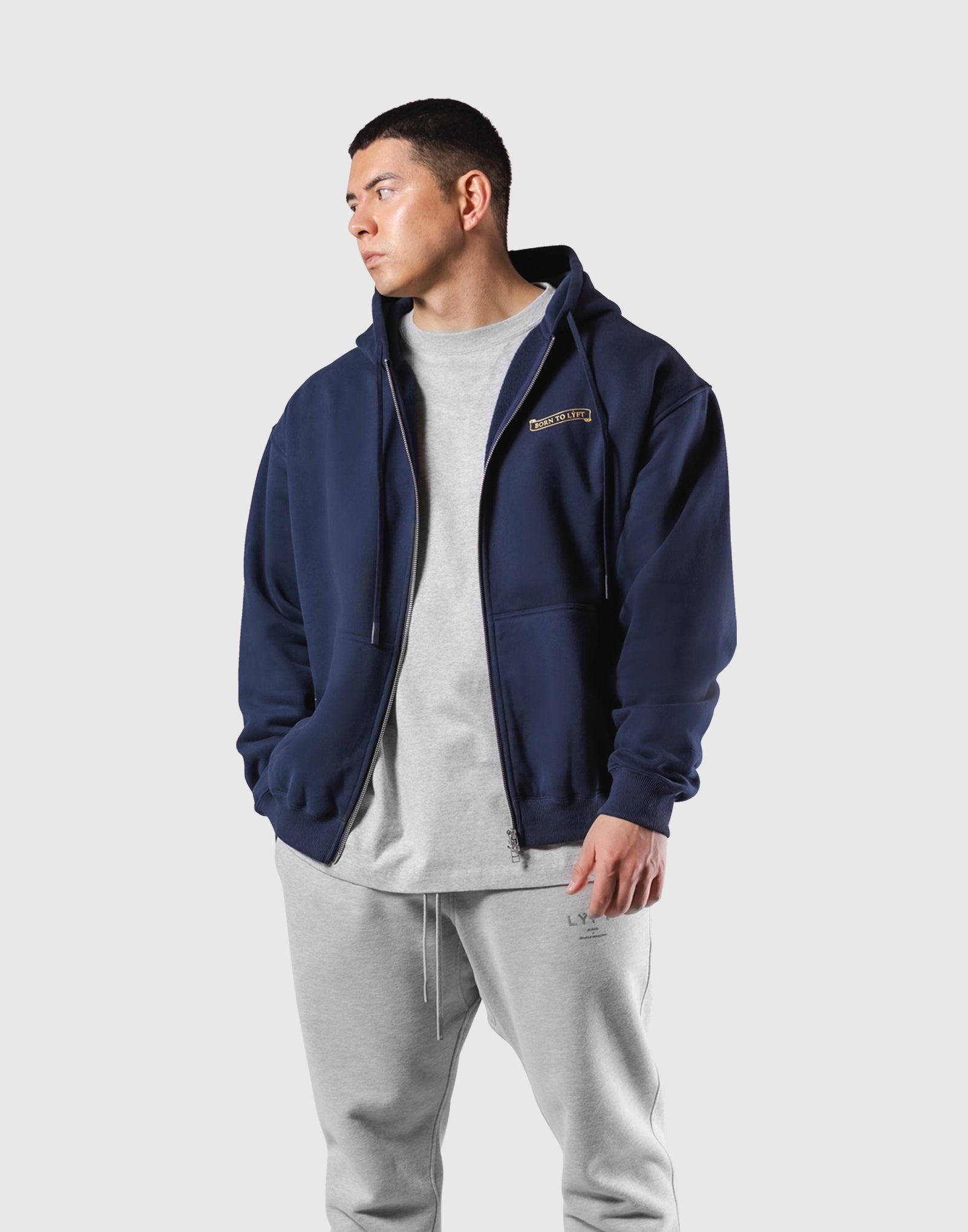Classic Flag Zip-Up Hoodie - Navy – LÝFT