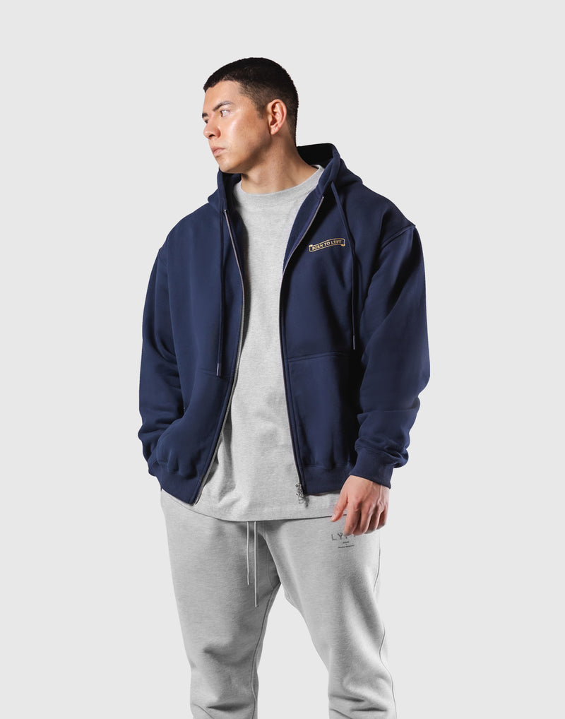 Classic Flag Zip-Up Hoodie - Navy – LÝFT