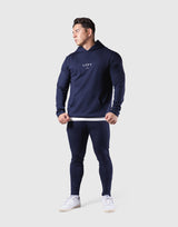 Standard Fit Stretch Pullover Hoodie - Navy