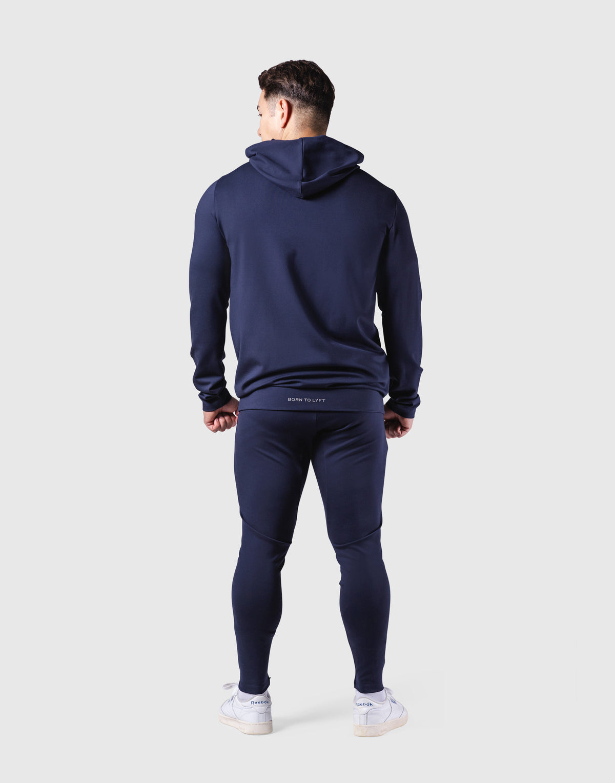 Standard Fit Stretch Pullover Hoodie - Navy
