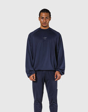 2-Way Stretch Relaxed Pullover Top - Navy