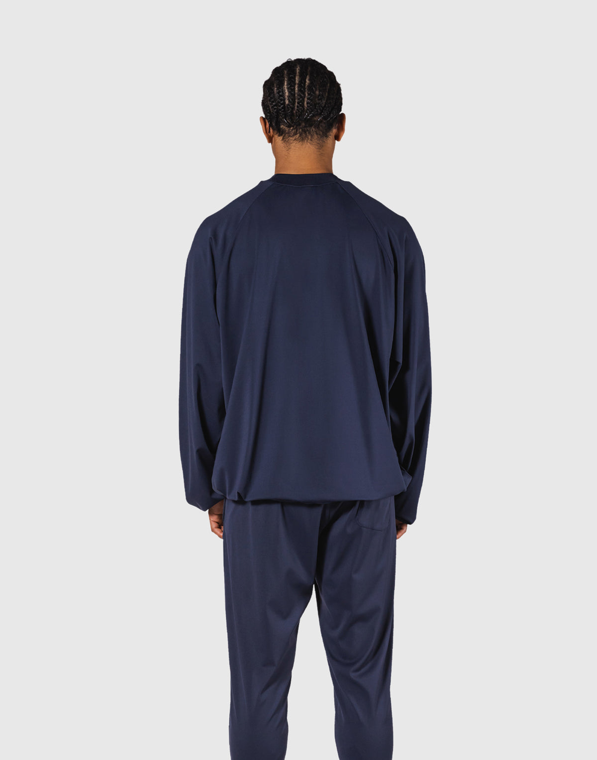 2-Way Stretch Relaxed Pullover Top - Navy