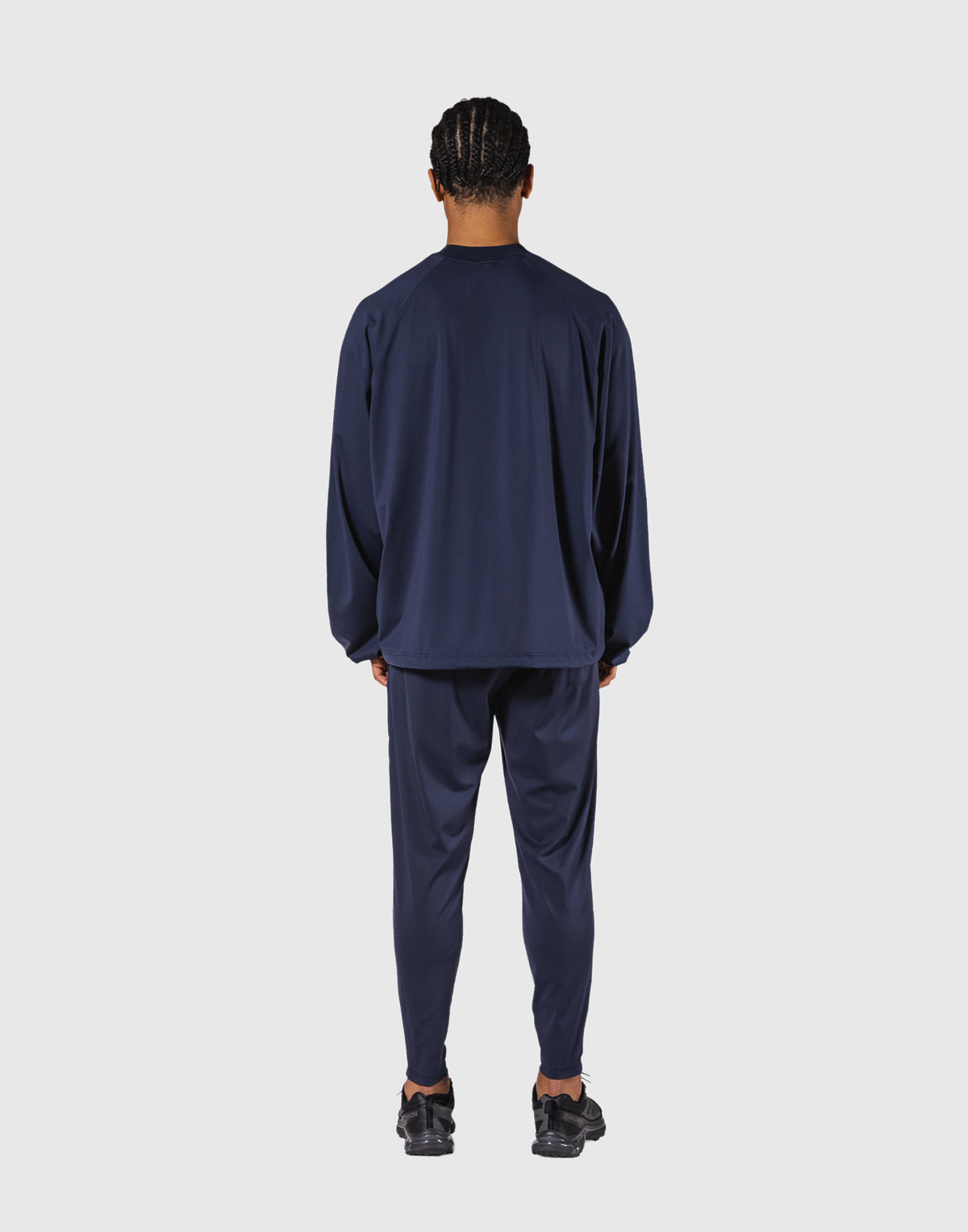 2-Way Stretch Relaxed Pullover Top - Navy