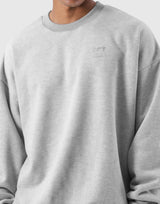 One Point Oversize Crew Neck Sweat - Grey