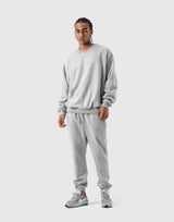 One Point Oversize Crew Neck Sweat - Grey