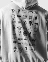 Heritage Logo Oversize Sweat Hoodie - Grey