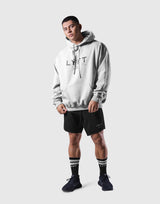 Heritage Logo Oversize Sweat Hoodie - Grey