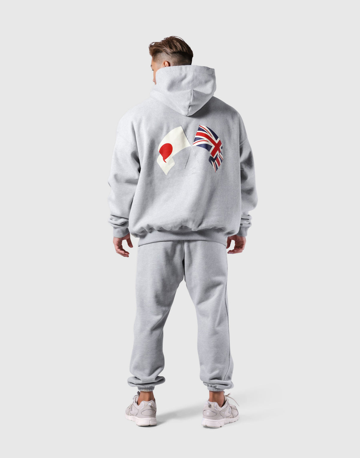 New Flag Oversize Sweat Hoodie - Grey