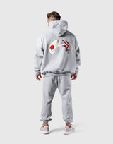 New Flag Oversize Sweat Hoodie - Grey